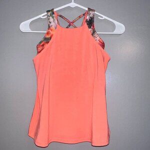 Athleta Girl Times Two Renewed Bloom Spring Pink Tank Size M/8-10